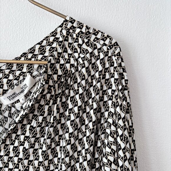 Diane Von Furstenberg Hecuba Twill Blend Midi Dress - Picture 6 of 9